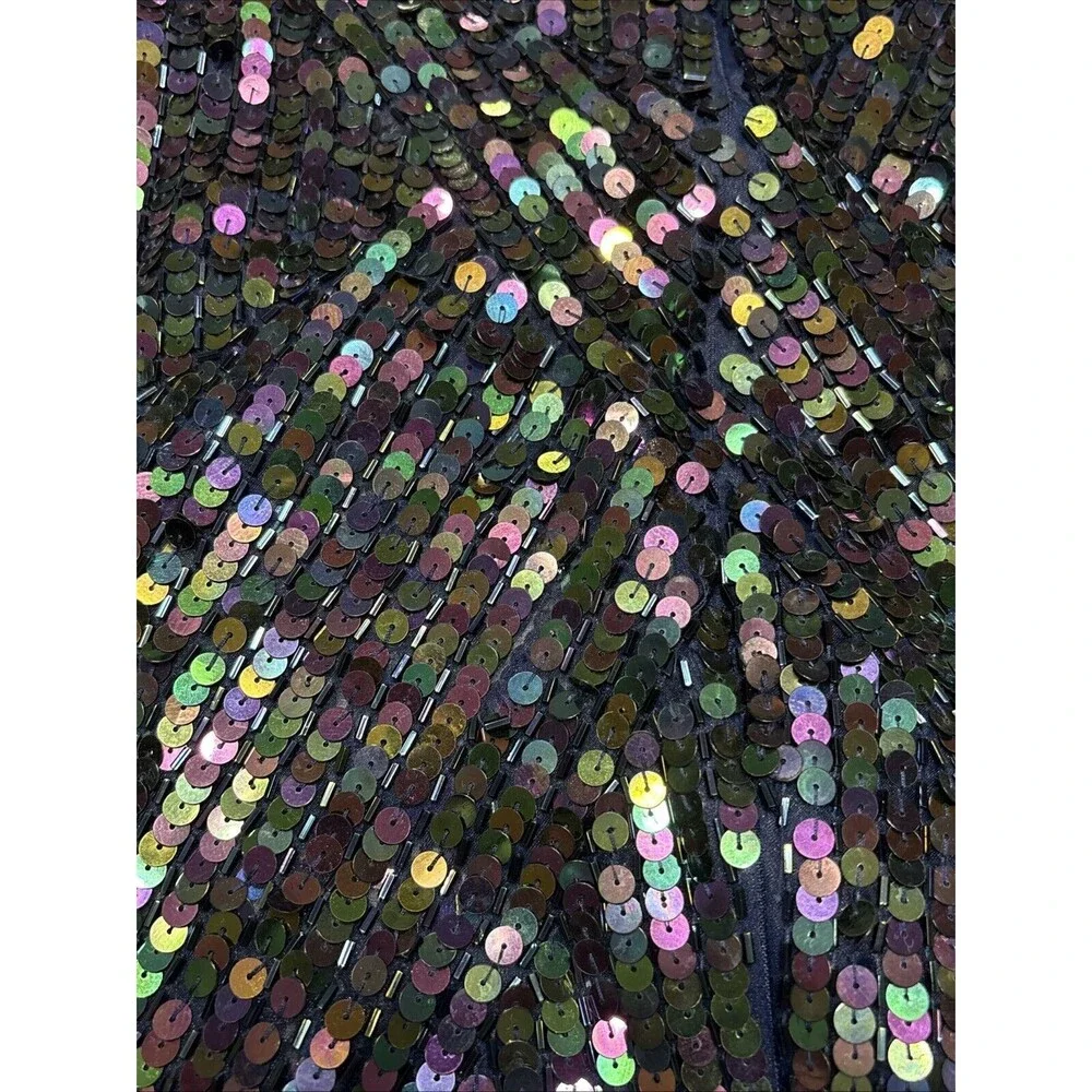 Beautiful!!  VTG Nolan Miller Dynasty Collection Dress/ Sequins/ Size 12 - Picture 3 of 13